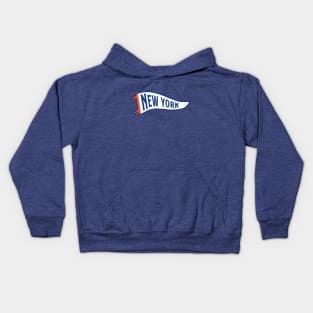 New York Pennant - Blue 1 Kids Hoodie